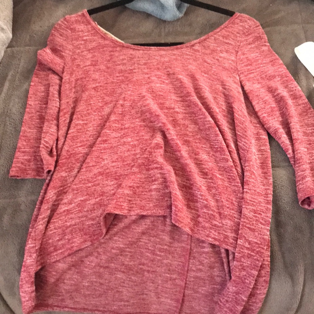 Cropped sleeve blouse